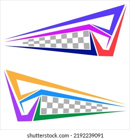 Vehicle Graphics, Stripe : Vinyl Ready Design Vector Art Illustration