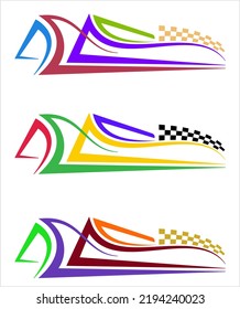 Vehicle Graphics, Stripe : Vinyl Ready Design Vector Art Illustration