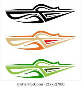 Vehicle Graphics, Stripe : Vinyl Ready Design Vector Art Illustration