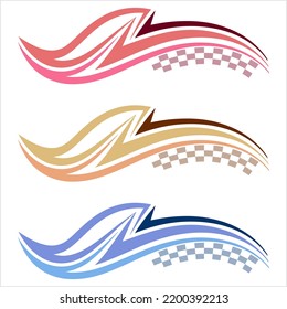 Vehicle Graphics, Stripe : Vinyl Ready Design Vector Art Illustration