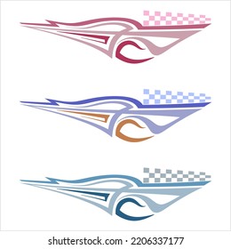 Vehicle Graphics, Stripe : Vinyl Ready Design Vector Art Illustration