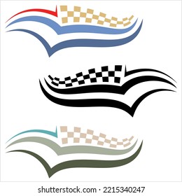 Vehicle Graphics, Stripe : Vinyl Ready Design Vector Art Illustration