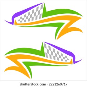 Vehicle Graphics, Stripe : Vinyl Ready Design Vector Art Illustration