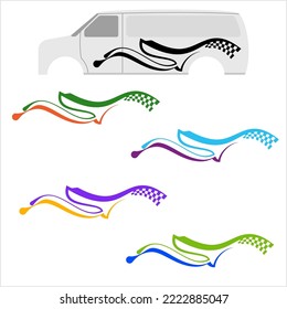 Vehicle Graphics, Stripe : Vinyl Ready Design Vector Art Illustration