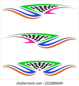 Vehicle Graphics, Stripe : Vinyl Ready Design Vector Art Illustration