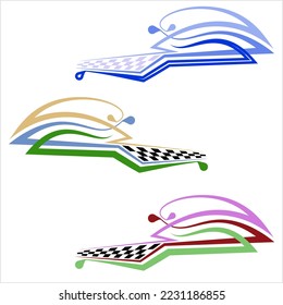 Vehicle Graphics, Stripe : Vinyl Ready Design Vector Art Illustration