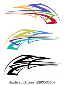 Vehicle Graphics, Stripe : Vinyl Ready Design Vector Art Illustration