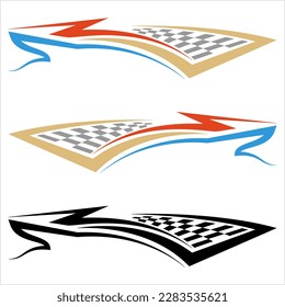 Vehicle Graphics, Stripe : Vinyl Ready Design Vector Art Illustration