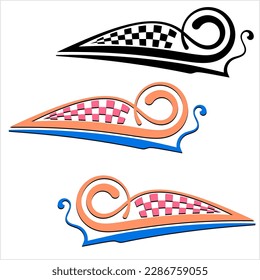 Vehicle Graphics, Stripe : Vinyl Ready Design Vector Art Illustration