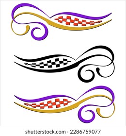 Vehicle Graphics, Stripe : Vinyl Ready Design Vector Art Illustration