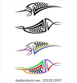 Vehicle Graphics, Stripe : Vinyl Ready Design Vector Art Illustration