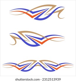 Vehicle Graphics, Stripe : Vinyl Ready Design Vector Art Illustration