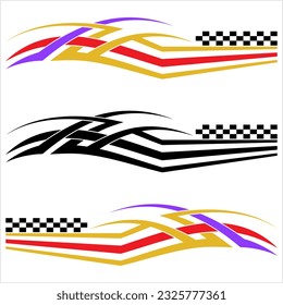 Vehicle Graphics, Stripe : Vinyl Ready Design Vector Art Illustration