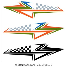 Vehicle Graphics, Stripe : Vinyl Ready Design Vector Art Illustration