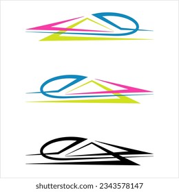 Vehicle Graphics, Stripe : Vinyl Ready Design Vector Art Illustration