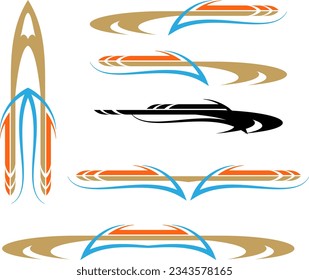 Vehicle Graphics, Stripe : Vinyl Ready Vector Art