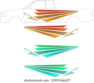 Vehicle Graphics, Stripe : Vinyl Ready Vector Art