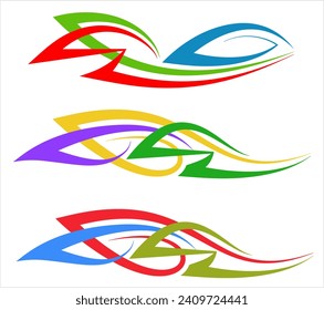 Vehicle Graphics, Stripe : Vinyl Ready Design Vector Art Illustration