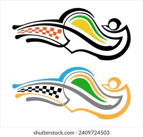 Vehicle Graphics, Stripe : Vinyl Ready Design Vector Art Illustration