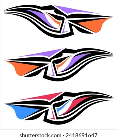 Vehicle Graphics, Stripe : Vinyl Ready Design, Vehicle Warp Design Template Vector Art Illustration