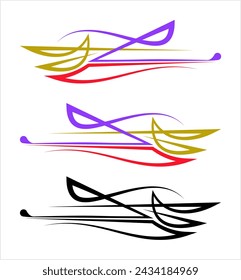 Vehicle Graphics, Stripe : Vinyl Ready Design Vector Art Illustration