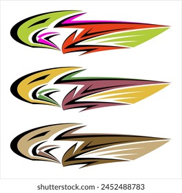 Vehicle Graphics, Stripe : Vinyl Ready Design, Vehicle Warp Design Template Vector Art Illustration