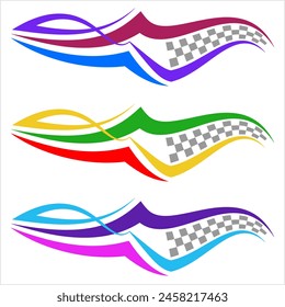 Vehicle Graphics, Stripe : Vinyl Ready Design Vector Art Illustration