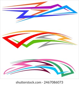 Vehicle Graphics, Stripe : Vinyl Ready Design Vector Art Illustration