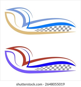 Vehicle Graphics, Stripe : Vinyl Ready Design Vector Art Illustration