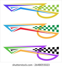Vehicle Graphics, Stripe : Vinyl Ready Design Vector Art Illustration