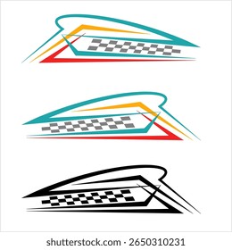 Vehicle Graphics, Stripe : Vinyl Ready Design Vector Art Illustration