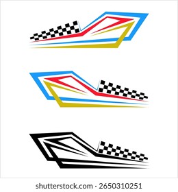 Vehicle Graphics, Stripe : Vinyl Ready Design Vector Art Illustration