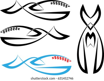 Vehicle Graphics, Stripe : Vinyl Ready Vector Art