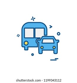 Vehicle icon design vector