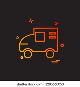 Vehicle icon design vector