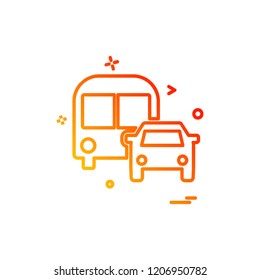 Vehicle icon design vector
