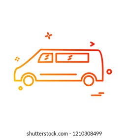 Vehicle icon design vector