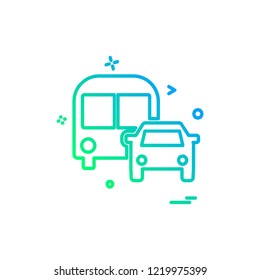 Vehicle icon design vector