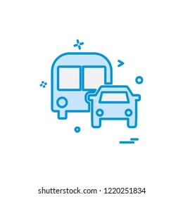 Vehicle icon design vector