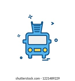 Vehicle icon design vector
