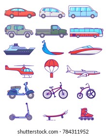 vehicle icon design vector