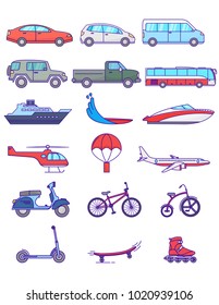 vehicle icon illustration modern style