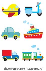 vehicle icon set