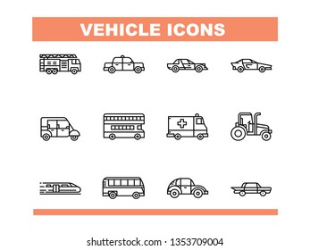 Vehicle Icon Set