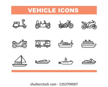 Vehicle Icon Set