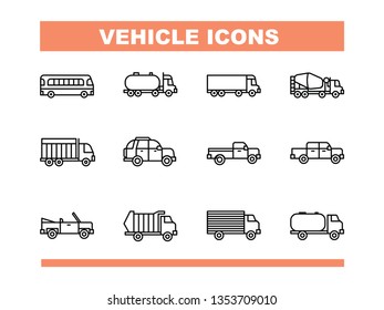 Vehicle Icon Set