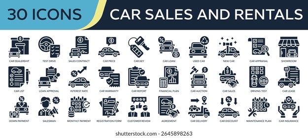 Conjunto de iconos de vehículos Colecciones Vector