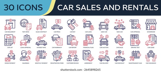 Vehicle Icon Set Collections Vector