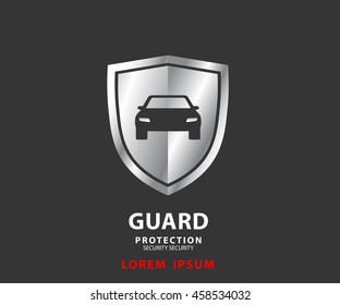Vehicle Icon Shield, Auto Car Guard Insurance Luxury Logo Vector Illustration