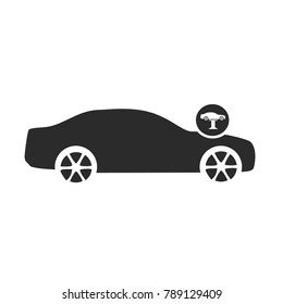 vehicle icon shield, auto car guard insurance logo vector illustration